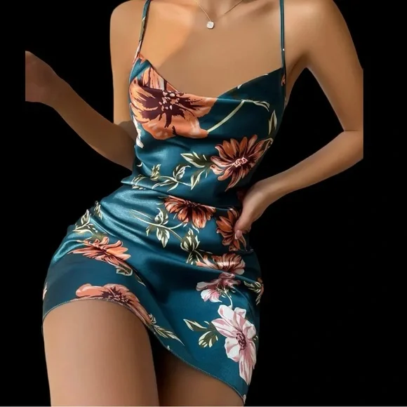 Floral Print Slip Night Dress - Picture 5 of 5